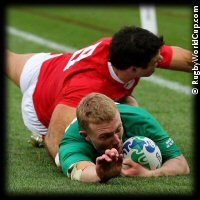 QF1 Ireland v Wales Keith Earls try